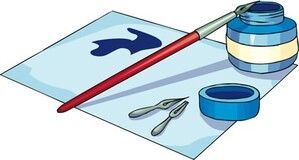 Blue ink stain on fabric